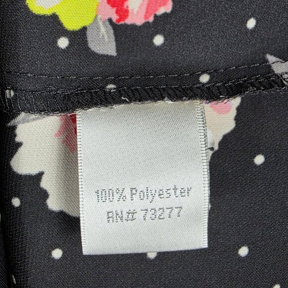 LC Lauren Conrad Polka Dot Floral Tie Back Blouse - Picture 8 of 8